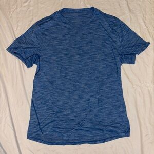 Heathered blue/white License to Train Lululemon shirt